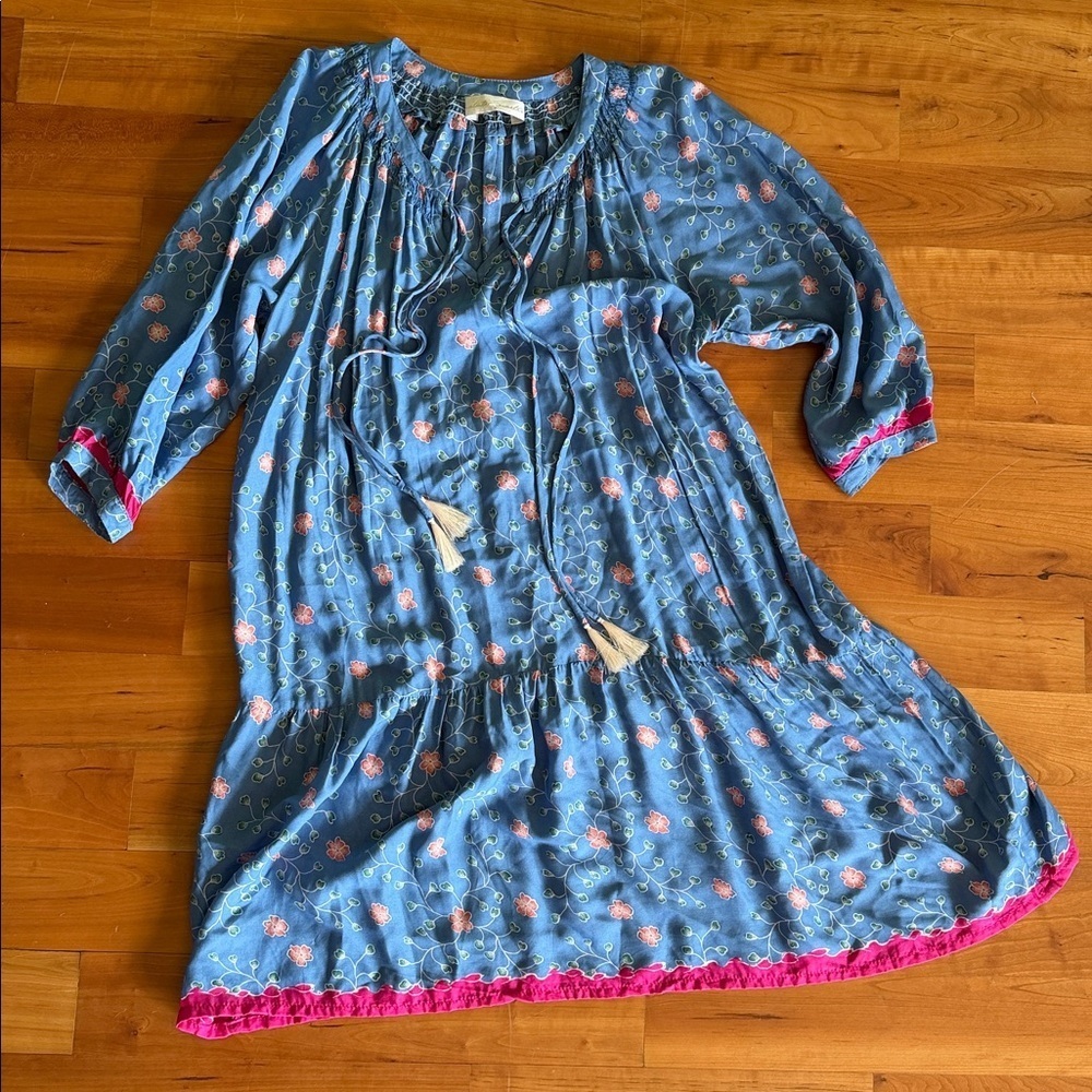 New Natalie Martin Stevie Dress size Small blue floral print - Picture 3 of 8